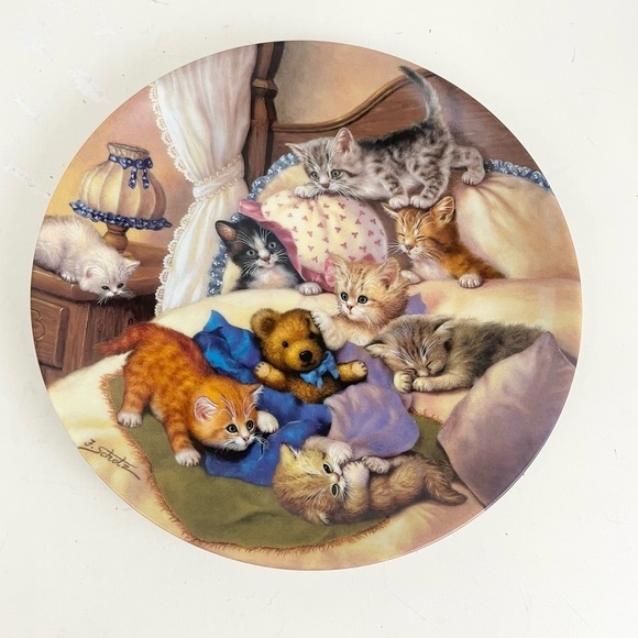 Vintage “Cat Nap” Litter Rascals Collectors Plate - Picture 6 of 6